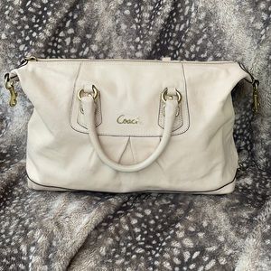 Cream Coach Bag